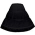 3 Hoops Petticoat Full Slip Flower Girl Crinoline Skirt Skirts Little Palace Store 2-3 Black